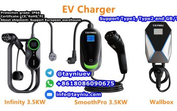 Ev Charger Portable (220V 3.5KW 7KW) Max 16A Ajutable OEM ODM With CE/RoHS/FC/TUV